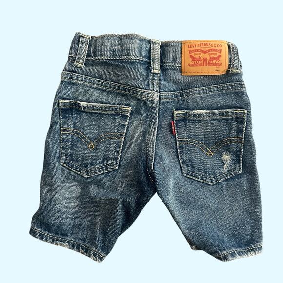 Boys 511 Slim Levi’s Jean Shorts Adjustable Long Distressed Size 4 - Picture 4 of 6